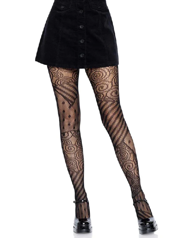 cotton sleep tank-Doll Net Tights - One Size - Black