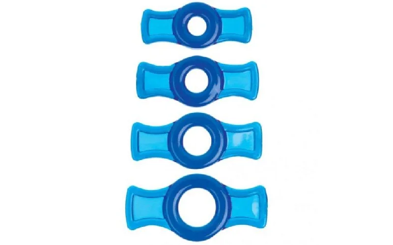 anal toys with cushioned base-Cock Ring Set Blue