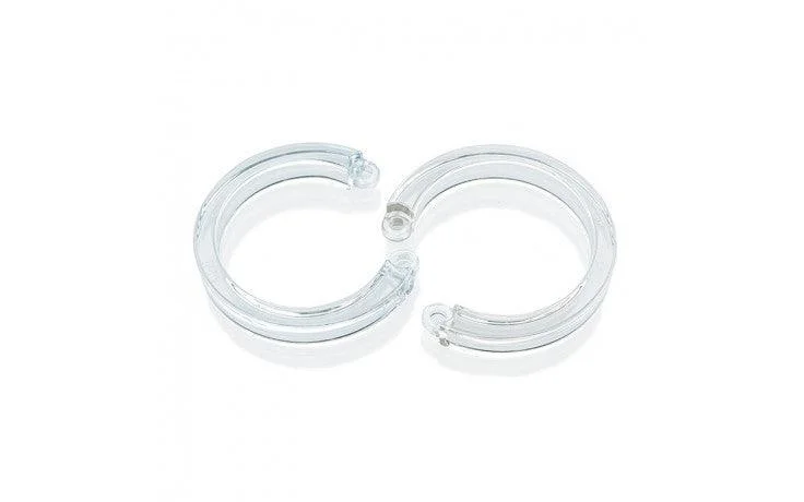 anal toys for playful vibes-Cockcage U Ring 2 Pc L/XL Clear