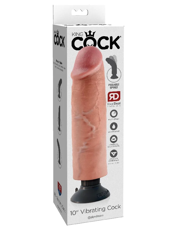 cock ring elite silicone-King Cock 10 inch Vibrating Cock