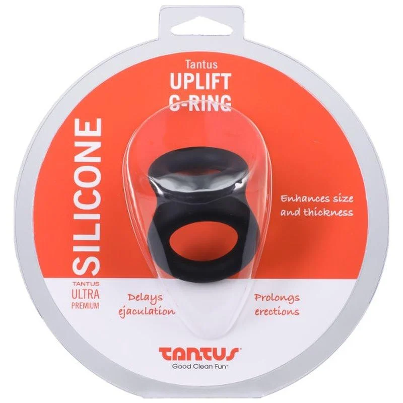 anal toys for couples relaxation-Uplift Silicone Cock Ring Onyx