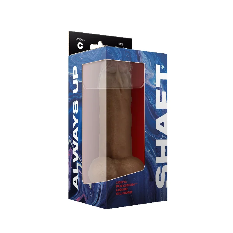 penis-health-screening-tips-Shaft - Model C 8.5 Inch Liquid Silicone Dong With Balls - Oak