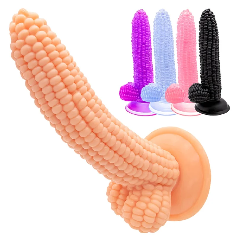 anal toys for subtle bliss-Fantasy Anal Dildo Butt Plug - Exotic Realistic Corn Dildo Silicone Anal Sex Toys