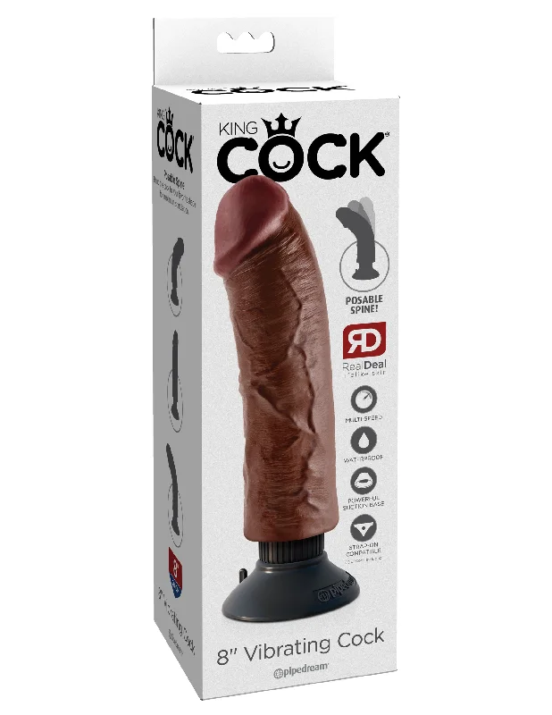 cock ring lasting finish-King Cock 8 inch Vibrating Cock