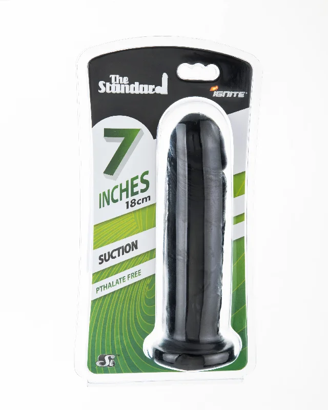 cock ring tight style-Si-10109 7in COCK W/SUCTION-BLACK