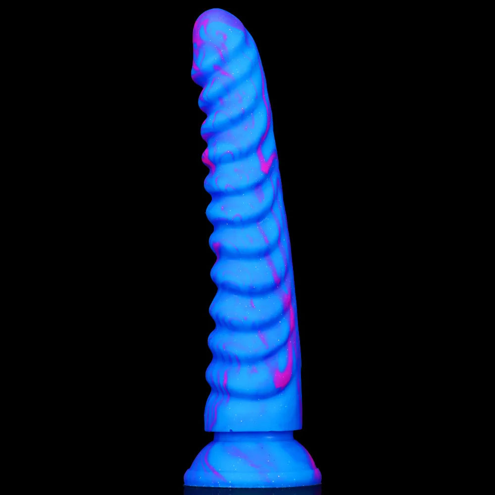 anal toys for wild nights-New Anal Toys Blue Silicone Screw Thread Butt Plug G-spot Stimulation Prostate Massage Dildo for Anal Sex Toys for Women/Men