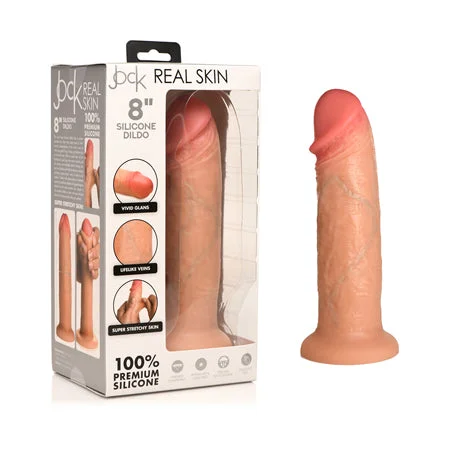 penis-odor-treatment-options-Jock Real Skin Silicone Dildo 8 in. Light