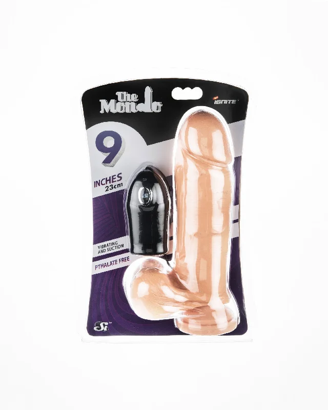 cock ring peak style-Si-30230 9in THICK COCK W/BALLS W/EGG & SUCTION-VANILLA