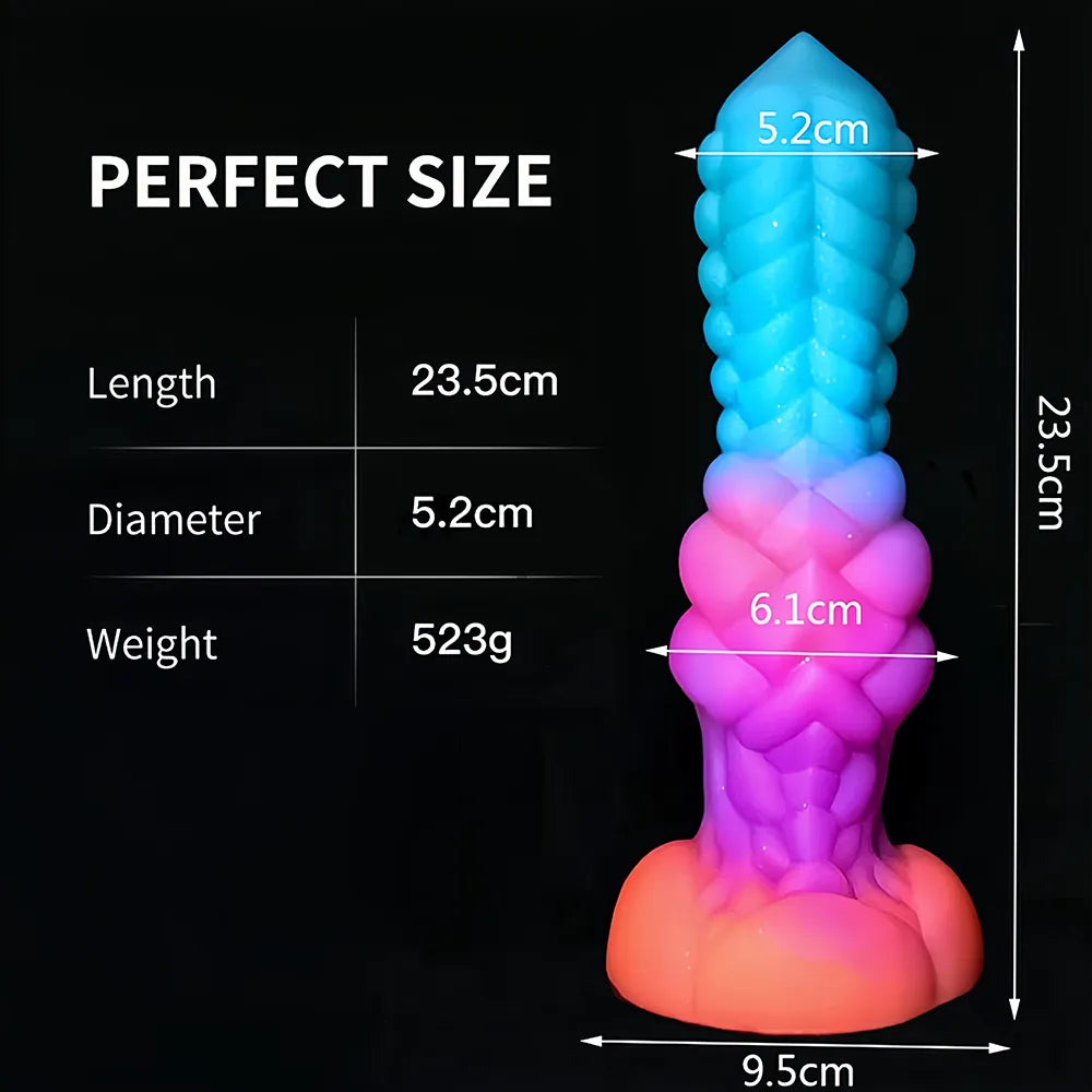 anal toys for soft play-New Luminous Anal Dildo Sex Toys for Women Men Colourful Glowing Dildo Penis Huge Dragon Monster Dildo Butt Plug Adult Toys