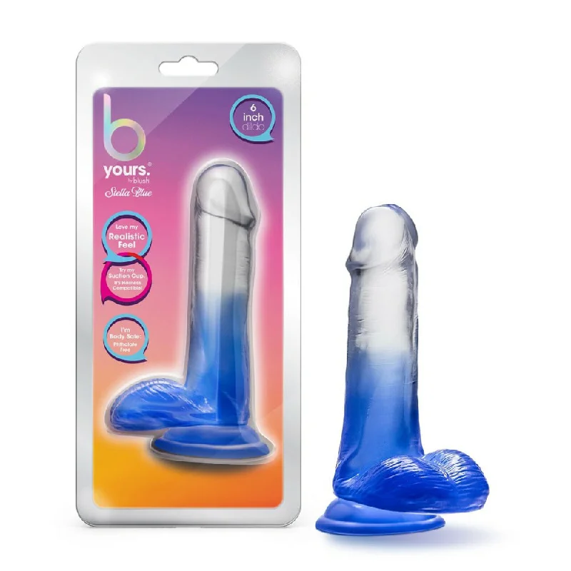 Penis-oily-B Yours Stella Blue 6" Dildo Blue