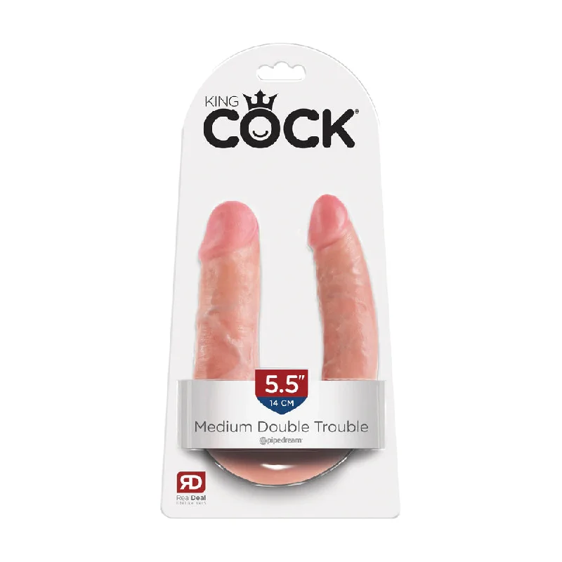 cock ring power style-King Cock U-Shaped Medium Double Trouble Flesh