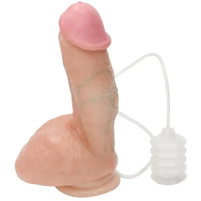 Penis-scraped-Doc Johnson Realistic Squirting Penis Dildo with Suction-cup Base