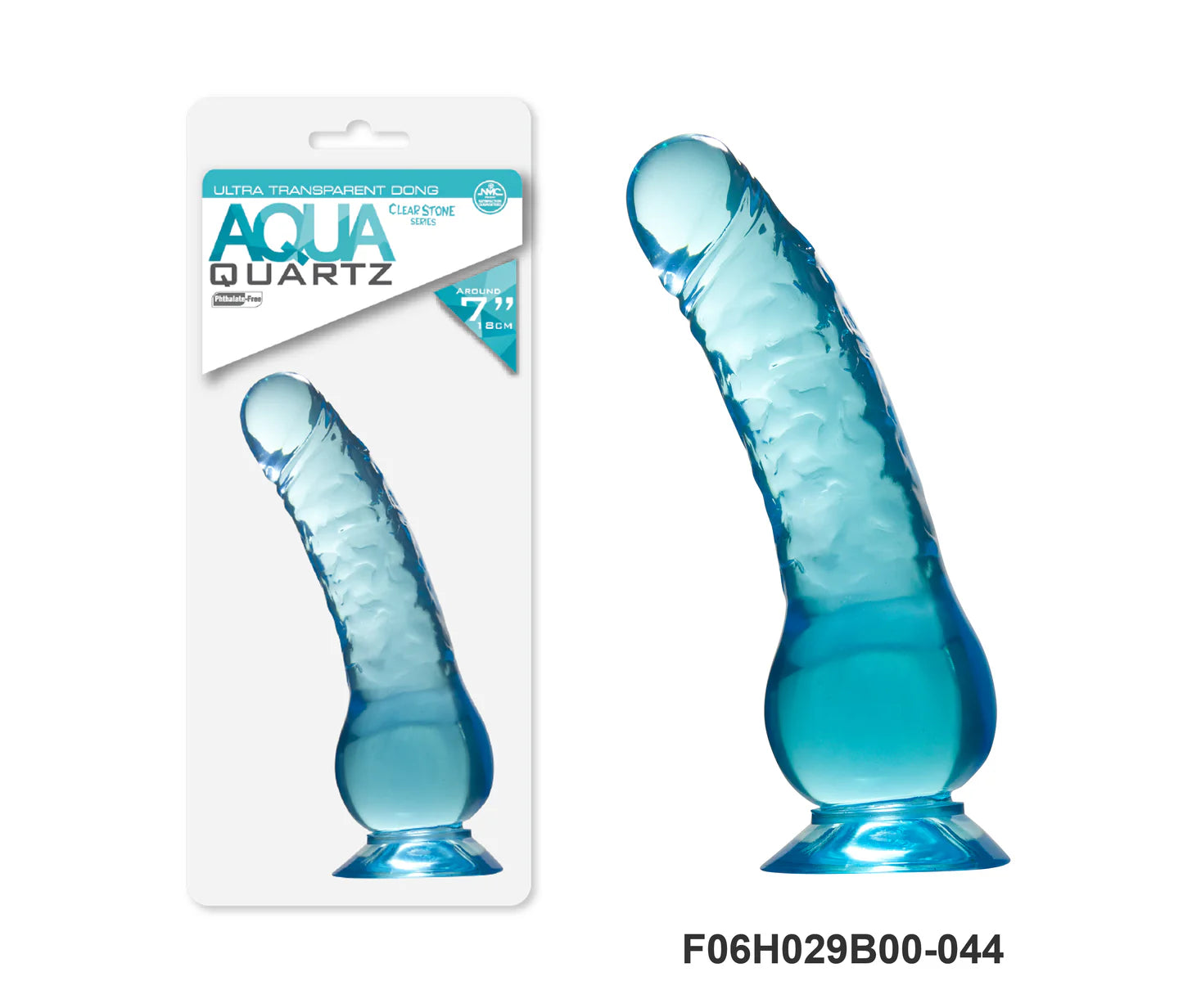 penis-exercise-benefits-long-term-Quartz Aqua 7" Dong Dildo