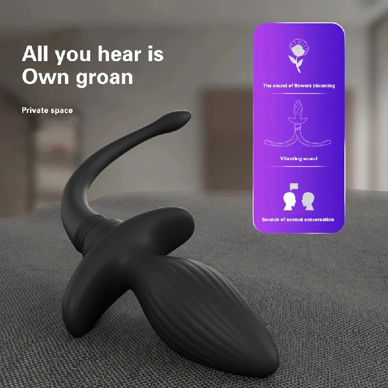 anal toys for playful excitement-Remote Control Dog Tail Butt Plug - Vibrating Panties Anal Dildo Sex Toys