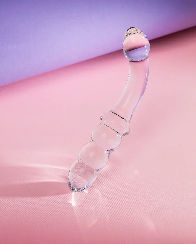 Penis-spiraled-Crystal Glass G-spot Dildo