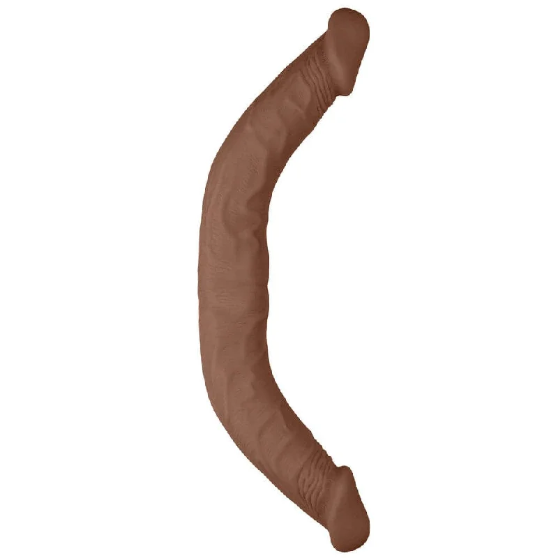 Penis-glistening-RealRock 18 Inch Double Dildo Flesh Tan