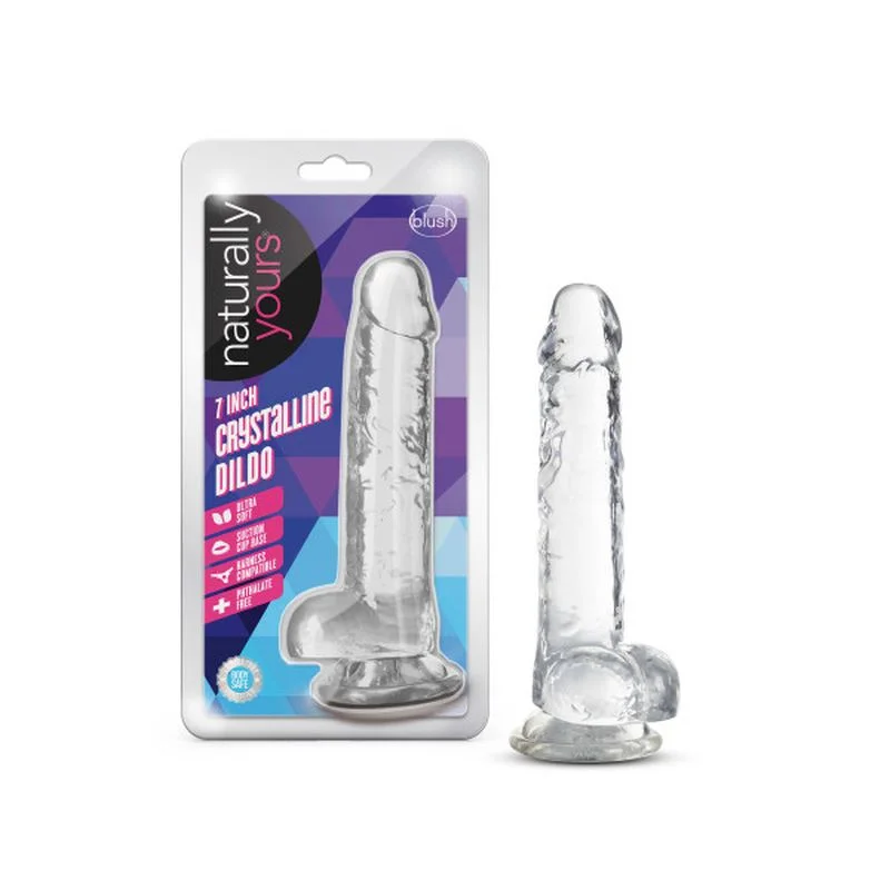 penis-skin-repair-products-Naturally Yours - 7" Crystaline Dildo - Diamond