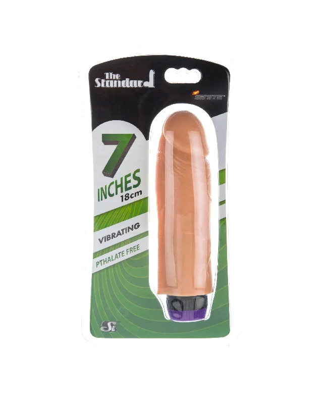 cock ring instant grip-Si-10110 7in VIBRATING COCK-VANILLA