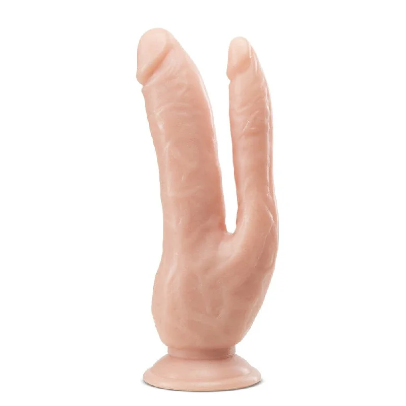 Penis-exhausted-Dr. Skin Dual 8 Inch Dual Penetrating Dildo With Suction Cup