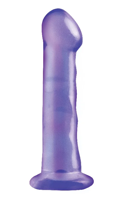 penis-sensitivity-training-tools-Basix Rubber Works - 6.5 Inch Dong With Suction Cup - Purple