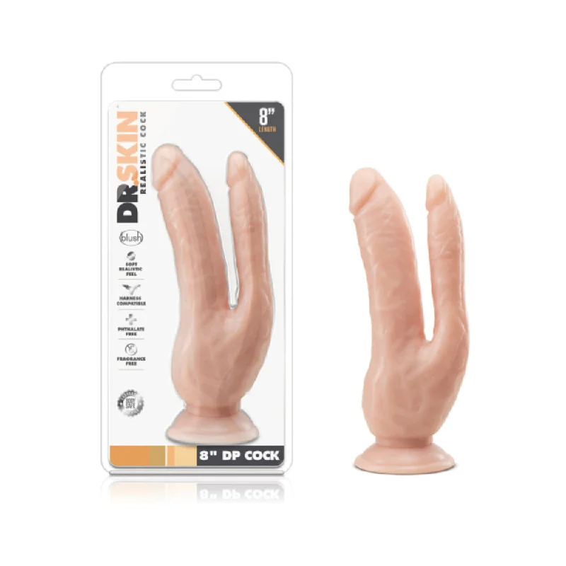 cock ring rapid charge-Dr. Skin - 8 Inch Dp Cock - Vanilla