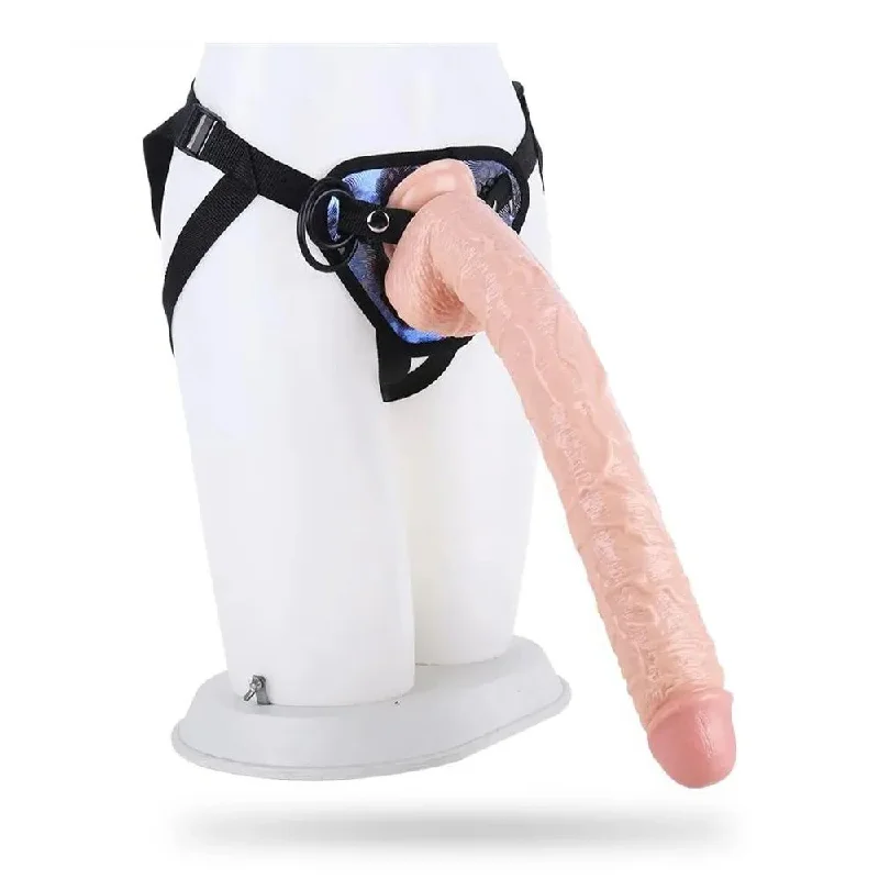 Dildo-squeaking-16.93 Inch Strap On Huge PVC Dildo