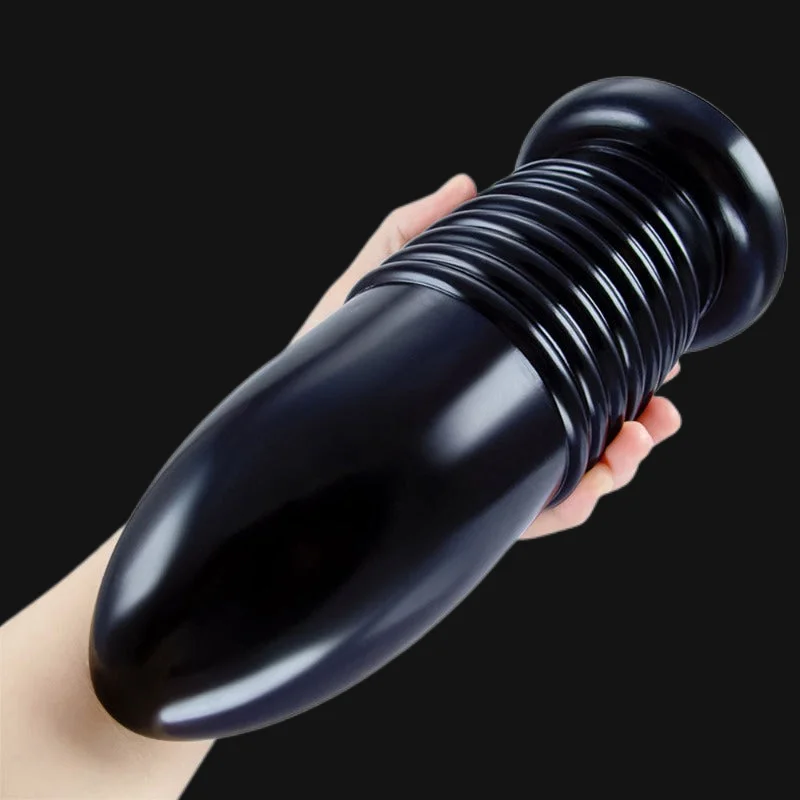 anal toys for quick bliss-Big Bullet Anal Dildo Butt Plug - Soft Suction Cup Hands-free Sex Toys for Women Men