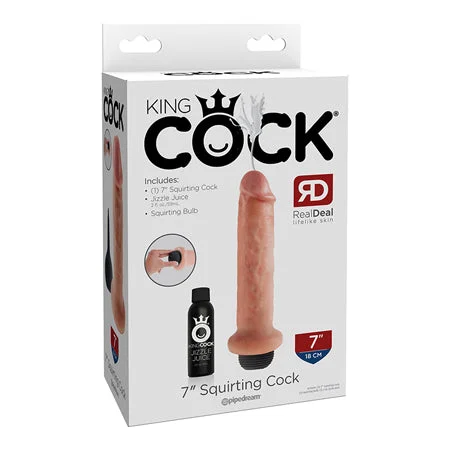 penis-wellness-tips-daily-Pipedream King Cock 7 in. Squirting Cock Realistic Dildo Beige