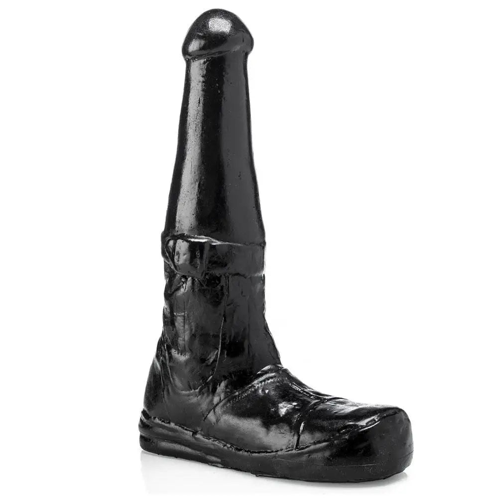 Dildo-whispering-13-inch Army Boot Shaped Massive Black Dildo