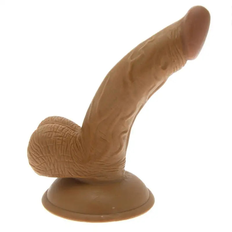 Penis-rising-5-inch Realistic Feel Flesh Pink Penis Dildo with Suction Cup Base