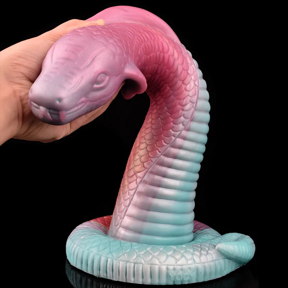 anal toys for gentle comfort-New Anal Toys 15inch Long Cobra Dildo Fantasy Snake Dragon Penis Soft Liquid Silicone Anal Butt Plug with Sucker for Women Men