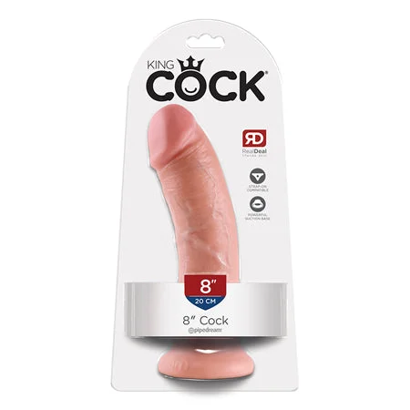 penis-blood-flow-foods-Pipedream King Cock 8 in. Cock Realistic Dildo With Suction Cup Beige