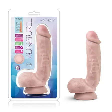 penis-circumcision-facts-explained-Blush Au Naturel Anthony 8.5 in. Posable Dual Density Dildo with Balls & Suction Cup Beige