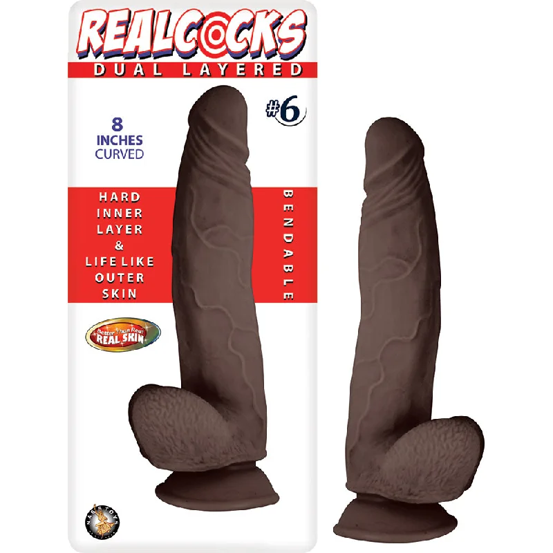 cock ring fine style-Realcocks Dual Layered #6 Dark Brown