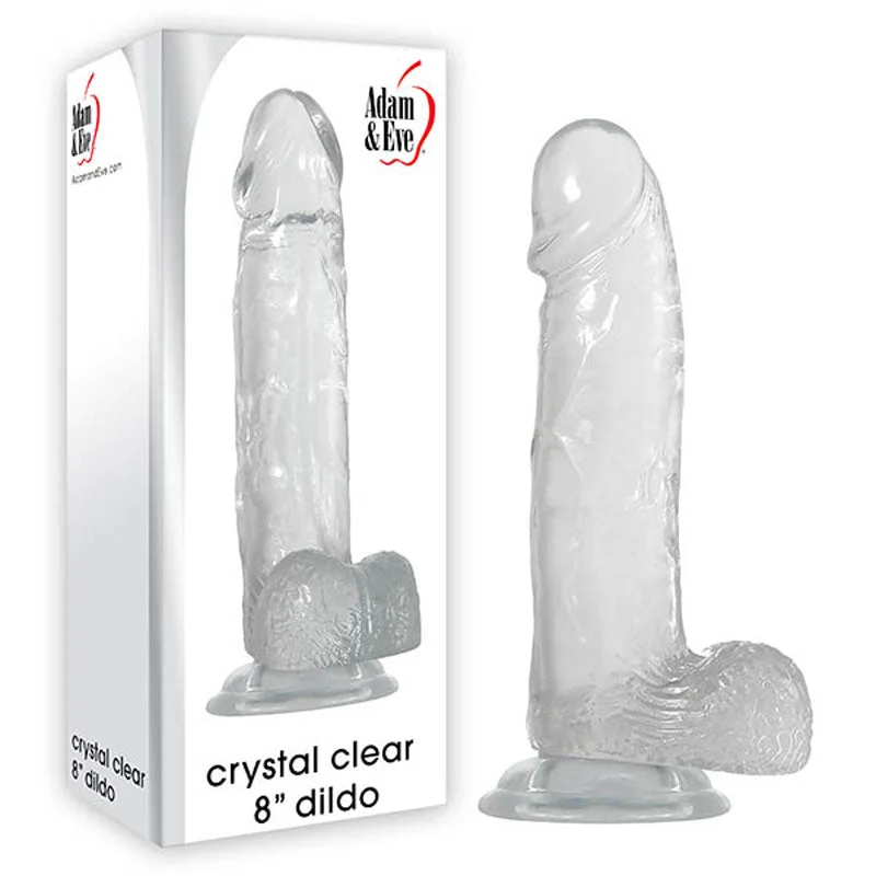 penis-size-comparison-facts-Adam & Eve Crystal  8'' Dildo