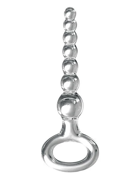 anal toys with compact vibes-Icicles No. 67 Glass Ring Anal Bead