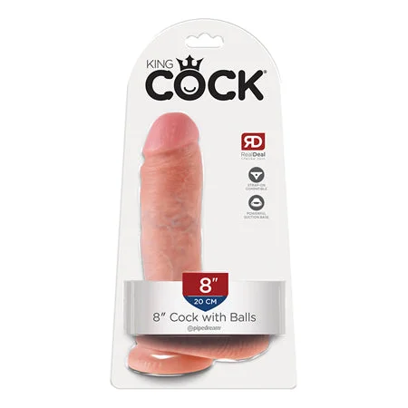 penis-hygiene-during-travel-Pipedream King Cock 8 in. Cock With Balls Realistic Suction Cup Dildo Beige