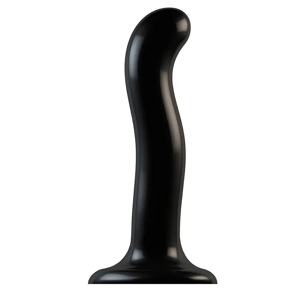 Dildo-zesty-Strap on me Silicone Black Large Curved Strap-on Dildo