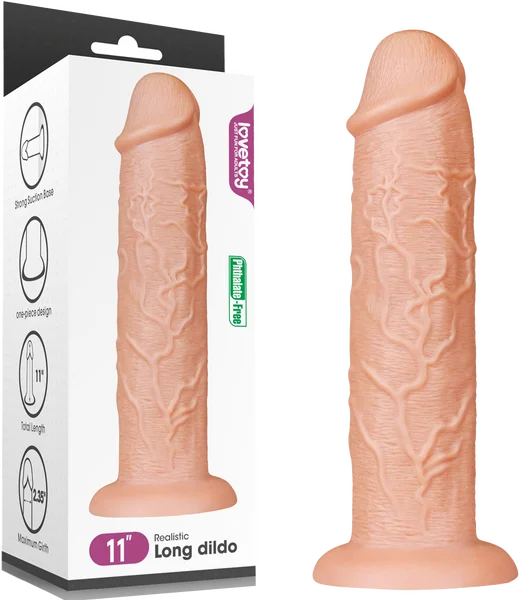 penis-discomfort-during-exercise-11'' Realistic Long Dildo - Flesh