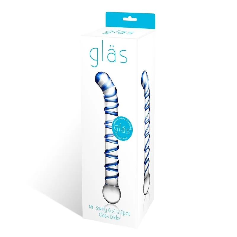 Dildo-grinding-Glas Mr. Swirly G-Spot Glass Dildo