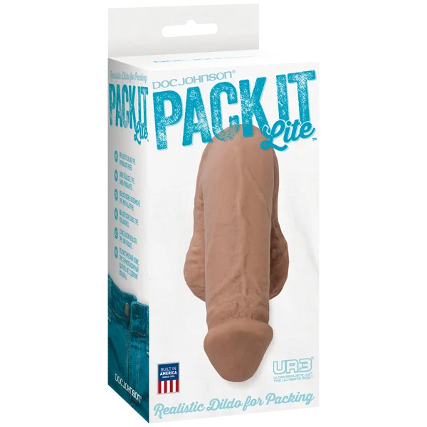 penis-growth-facts-scientific-Pack It - Lite Realistic Dildo - Caramel