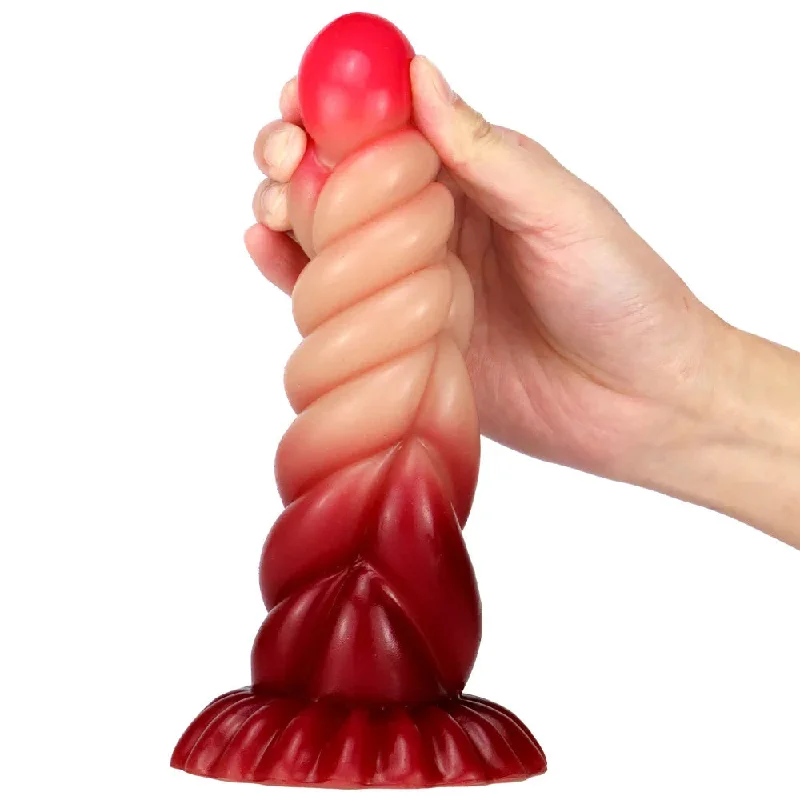 anal toys with quirky shapes-Fantasy Sprial Anal Dildo Butt Plug - Realistic Silicone Vagianl Prostate Female Sex Toys