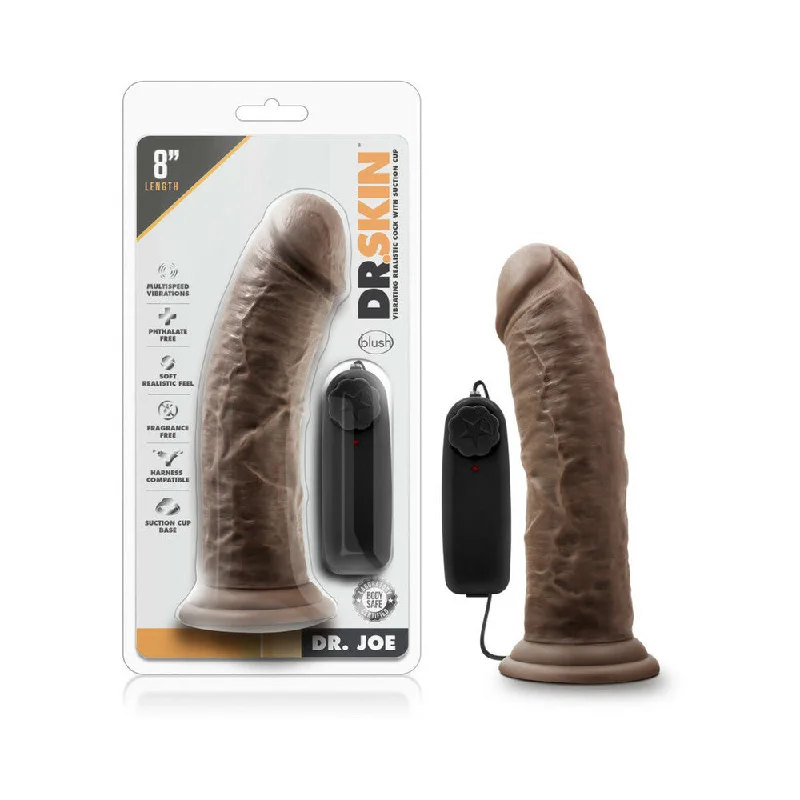 cock ring splash proof-Dr. Skin - Dr. Joe - 8 Inch Vibrating Cock With  Suction Cup - Chocolate