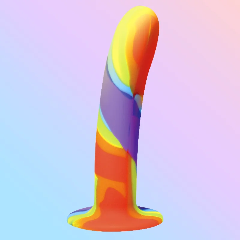 Dildo-hazy-Rainbow Silicone Dildo