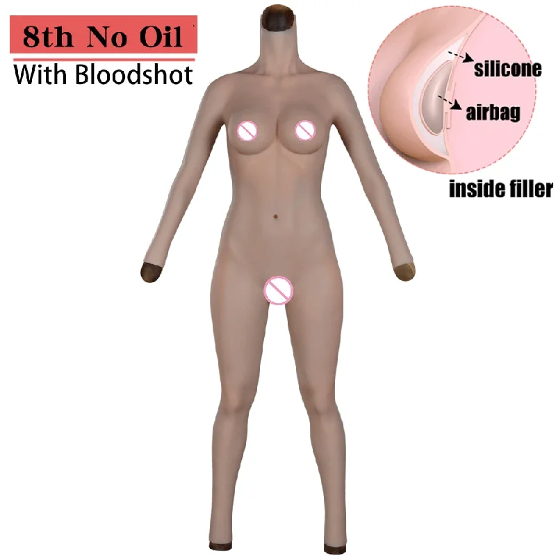 cock ring plush style-Silicone Bodysuit Bloodshot Float Point Fake Pussy