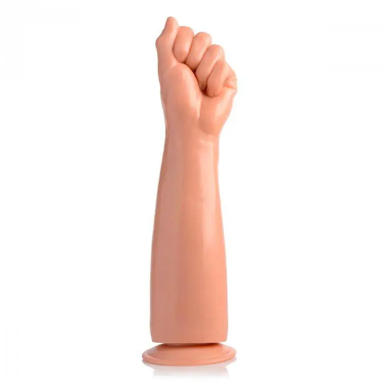 Penis-shivering-13-inch Master Series Clenched Fist Dildo with Suction Cup Base