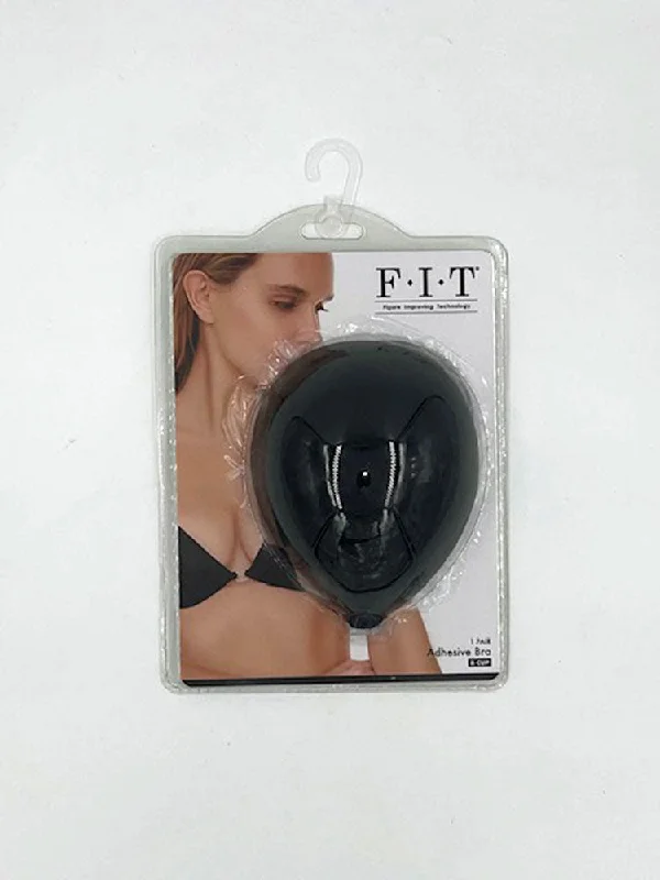 seamless floral bra-Cloth Adhesive Bra - Cup B - Black