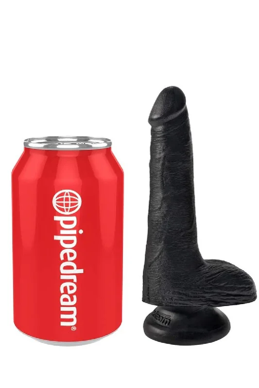 cock ring swift grip-Pipedream King Cock 6 Inch Cock with Balls Black