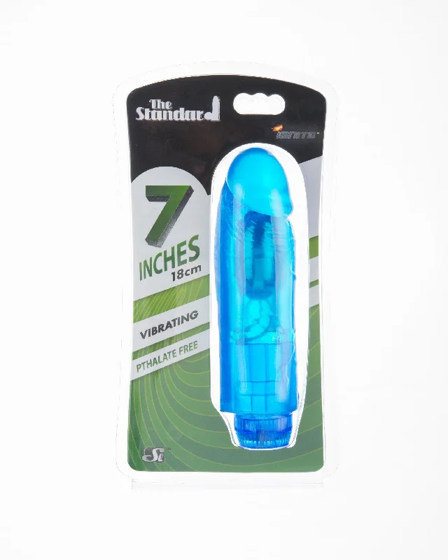 cock ring instant feel-Si-10116 7in VIBRATING COCK-BLUE