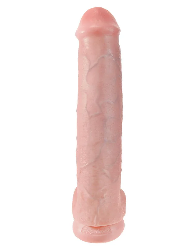 cock ring swift texture-King Cock 15 Inch Cock With Balls  - Light